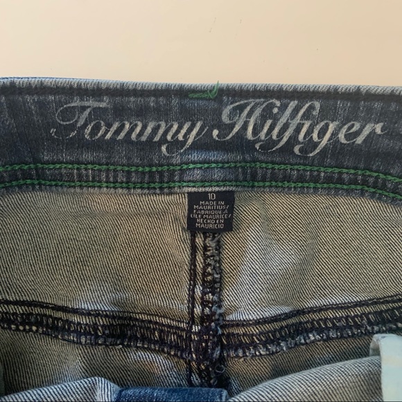 Tommy Hilfiger Blue Denim Jean Button Front Skirt - Picture 9 of 10